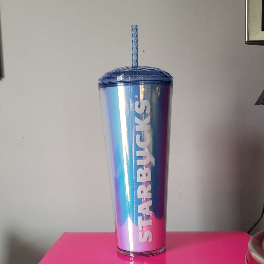 Starbucks Iridescent Tumbler with Straw